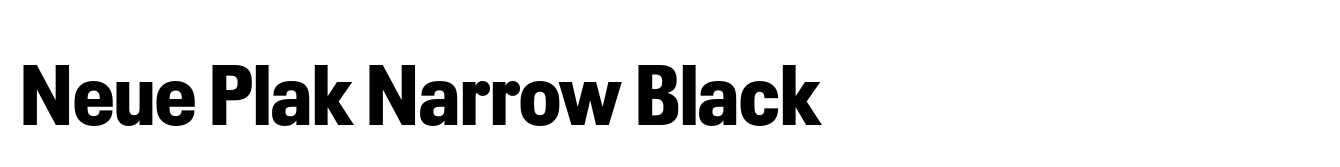 Neue Plak Narrow Black